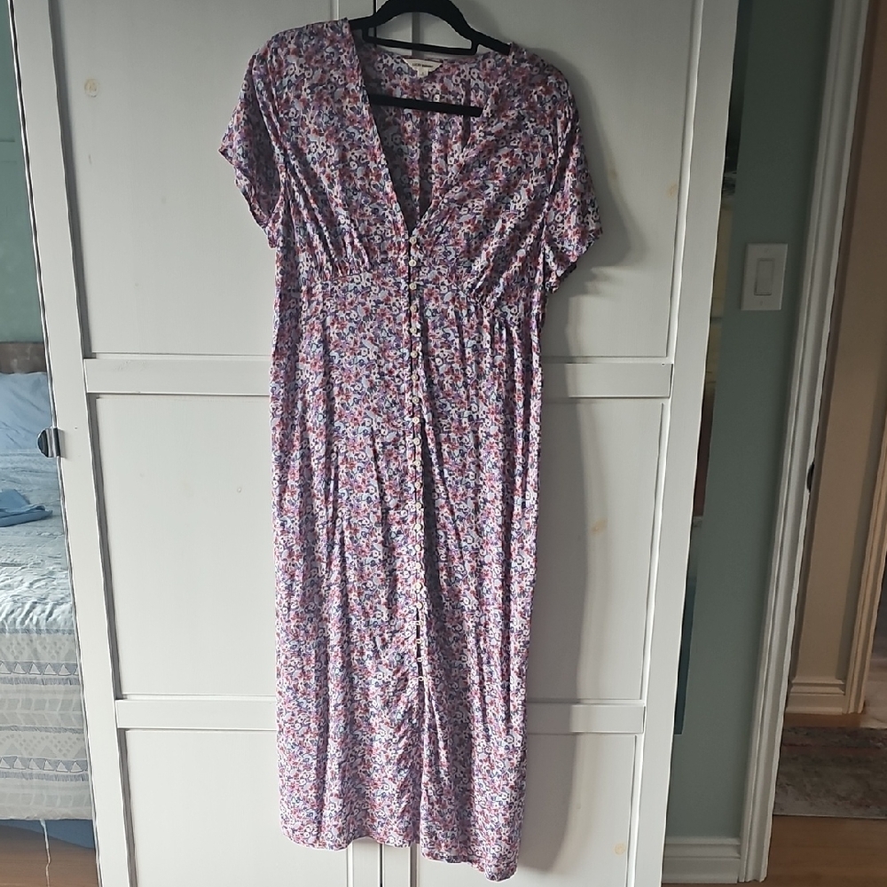 Lucky Brand Purple Floral Maxi Dress
